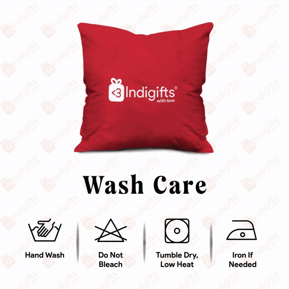 Indigifts Rakhi for Bhaiya Bhabhi | Pyara Bhai & Bhabhi Printed Cushion Cover 12x12 with Filler, Lumba Rakhi for Bhaiya Bhabhi f